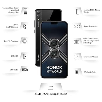 Honor 8X (Black, 4GB RAM, 64GB Storage) : Amazon.in